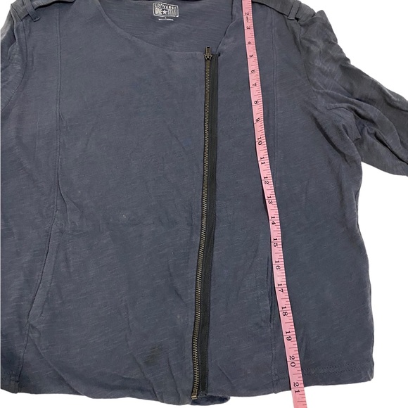 Converse One Star Blue Moto Style Jacket Top, Size Large - Picture 11 of 13